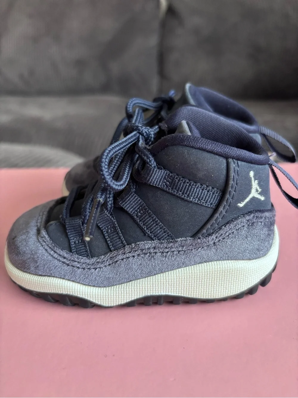 Nike Kids Navy Blue Jordan Low-Top Sneakers